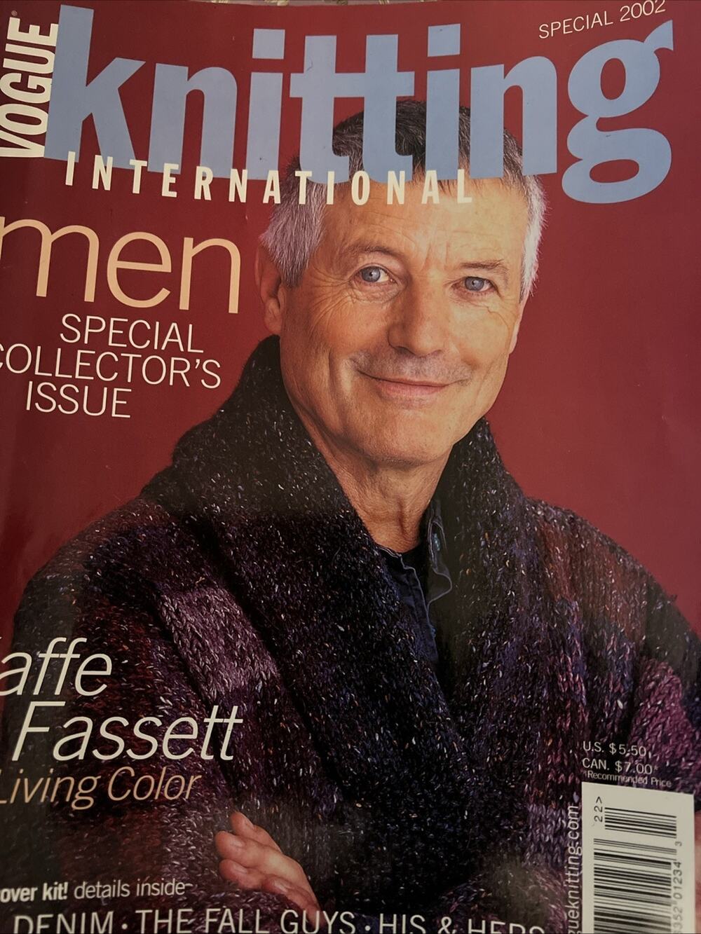 Vogue Knitting International Magazine Special 2002 Men Collector's - 42 Patterns